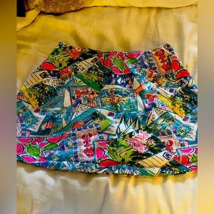 Lilly Pulitzer Women's Size S Palm Beach Knit Skort "Wish You Were Here"